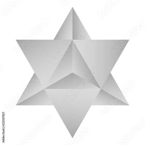 vector icon with Kabbalah symbol Merkaba for your design