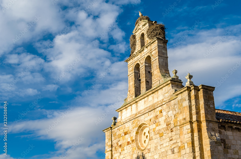 Old stone church in Zamora, Spain