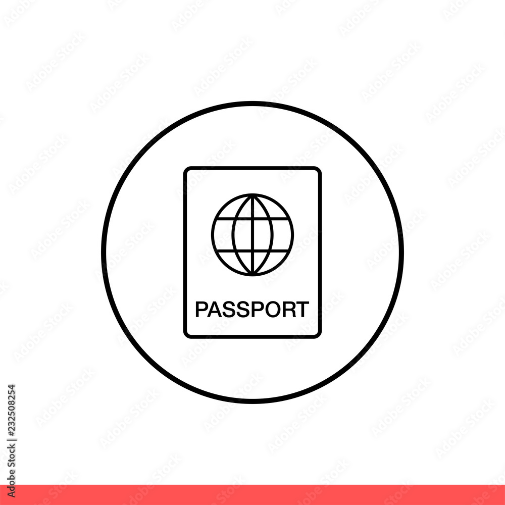 Passport vector icon Passport vector icon