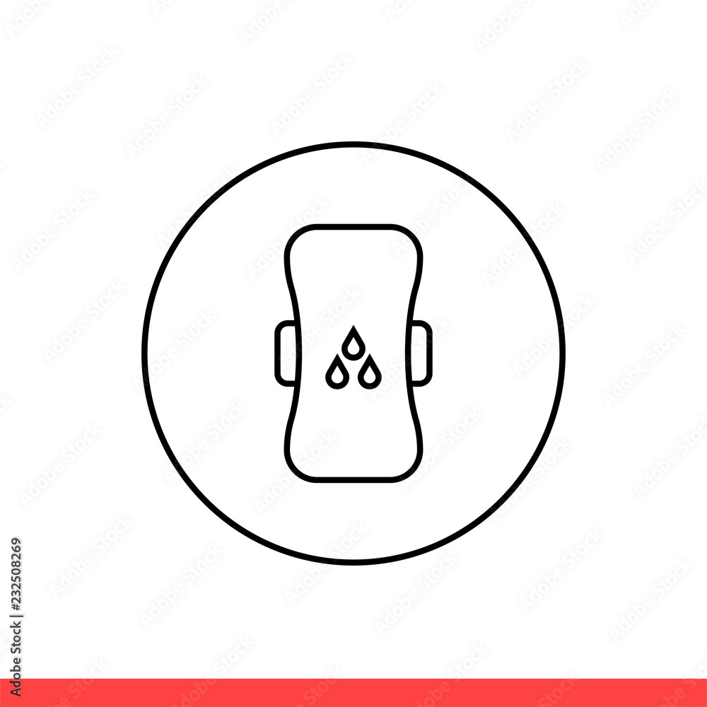 Sanitary pad vector icon Sanitary pad vector icon