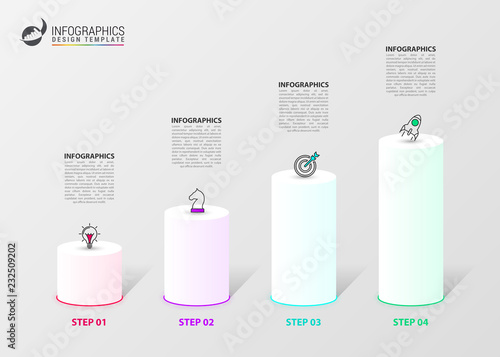 Infographic design template. Creative concept with 4 steps