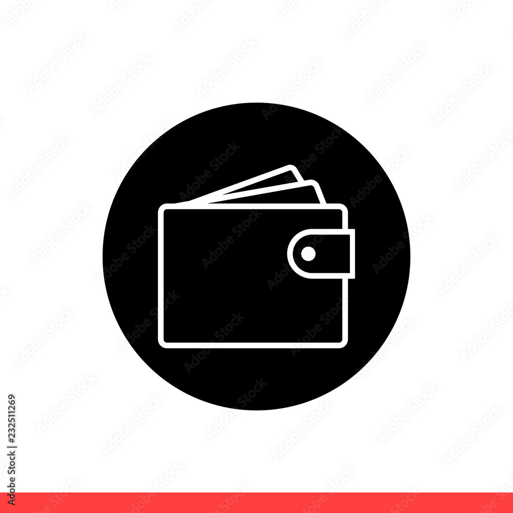 Wallet icon, vector illustration Wallet icon, vector illustration