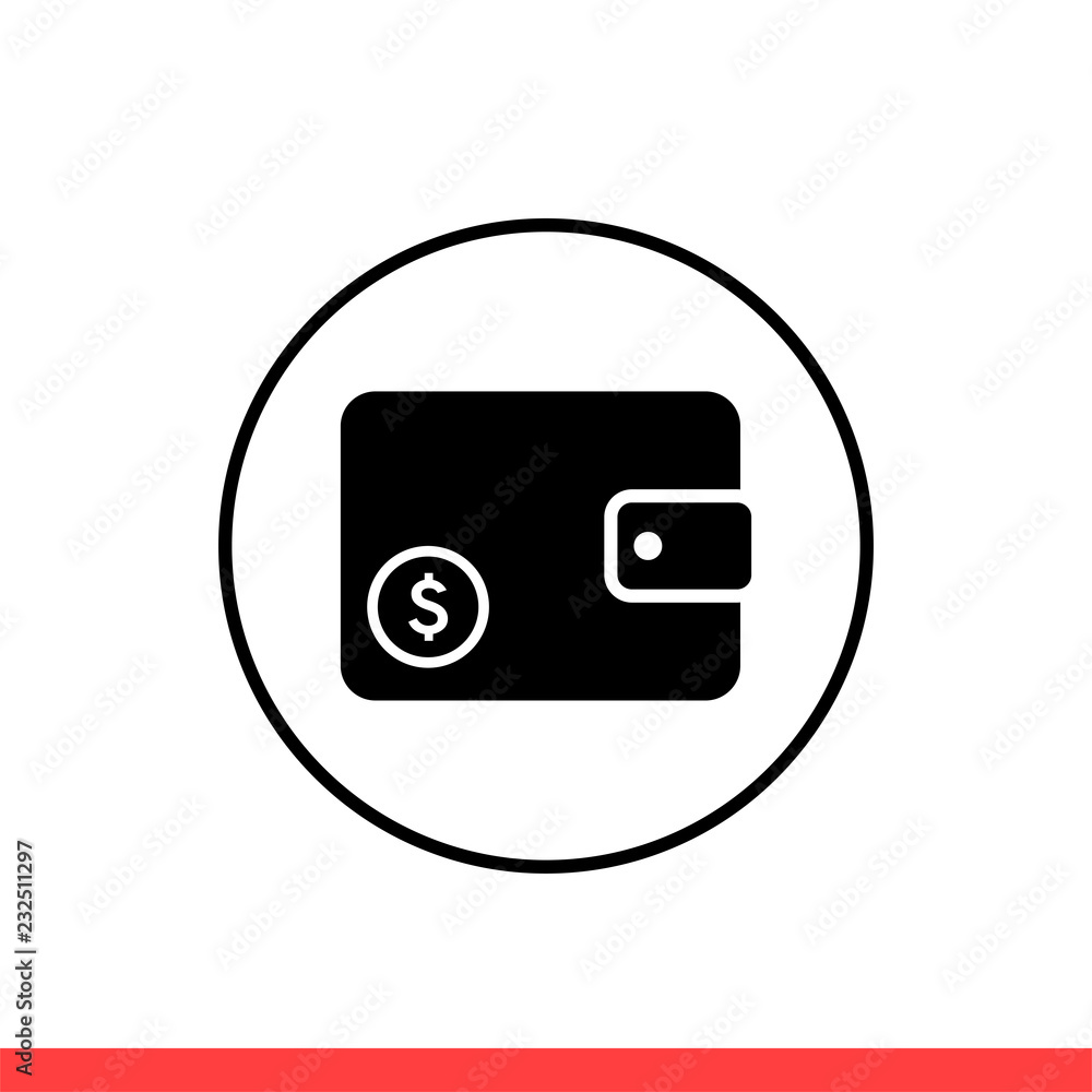 Wallet icon, vector illustration Wallet icon, vector illustration