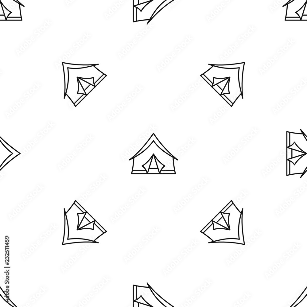 Camp tent pattern seamless vector repeat geometric for any web design Camp tent pattern seamless vector repeat geometric for any web design