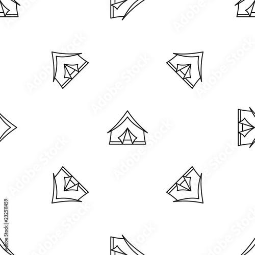 Camp tent pattern seamless vector repeat geometric for any web design