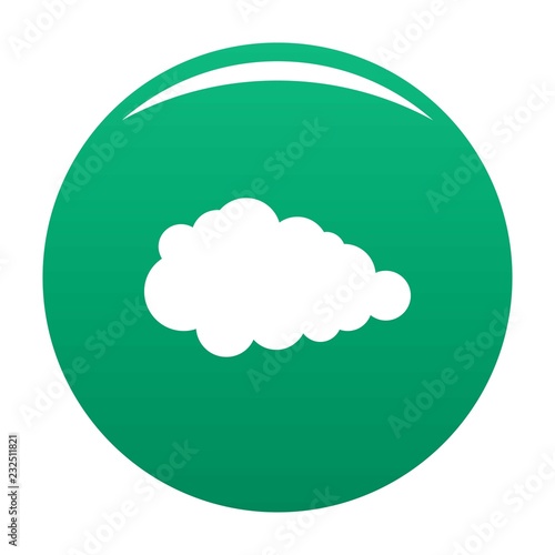 Overcast icon. Simple illustration of overcast vector icon for any design green