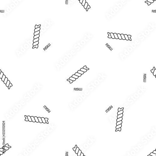 Fusilli pasta pattern seamless vector repeat geometric for any web design