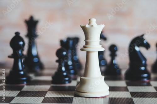 chessboard game for ideas and business strategy, business planner concept.