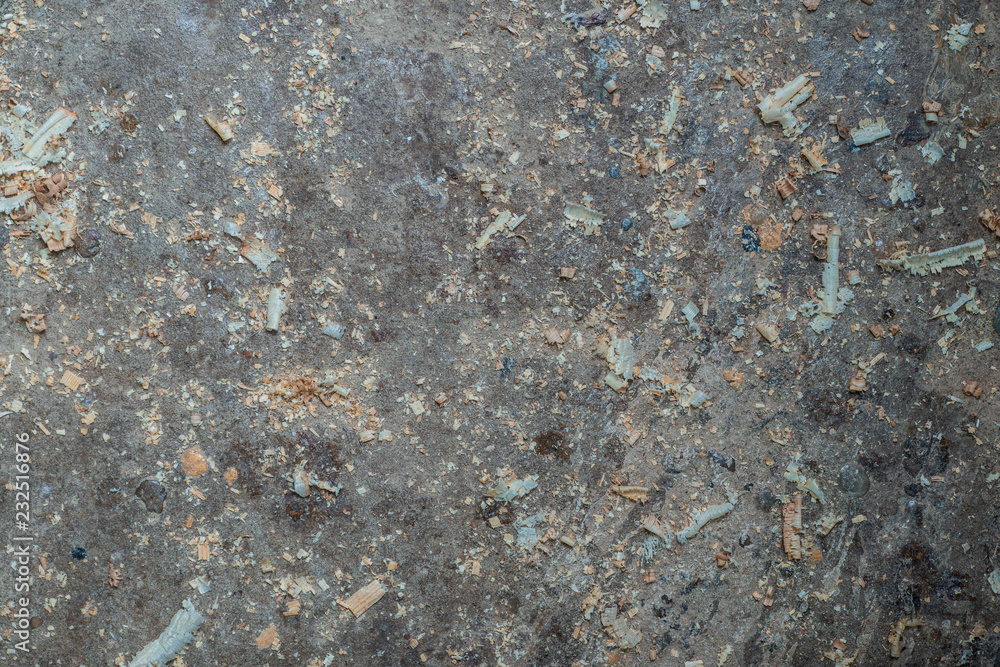 Wood sawdust background. Sawdust floor texture. Top view. Sawdust texture, background of brown sawdust Wood sawdust background. Sawdust floor texture. Top view. Sawdust texture, background of brown sawdust