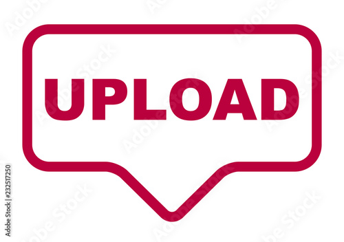 red vector banner upload