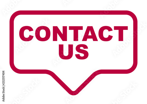 red vector banner contact us