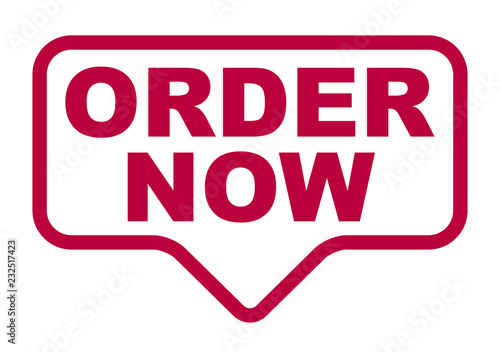 red vector banner order now