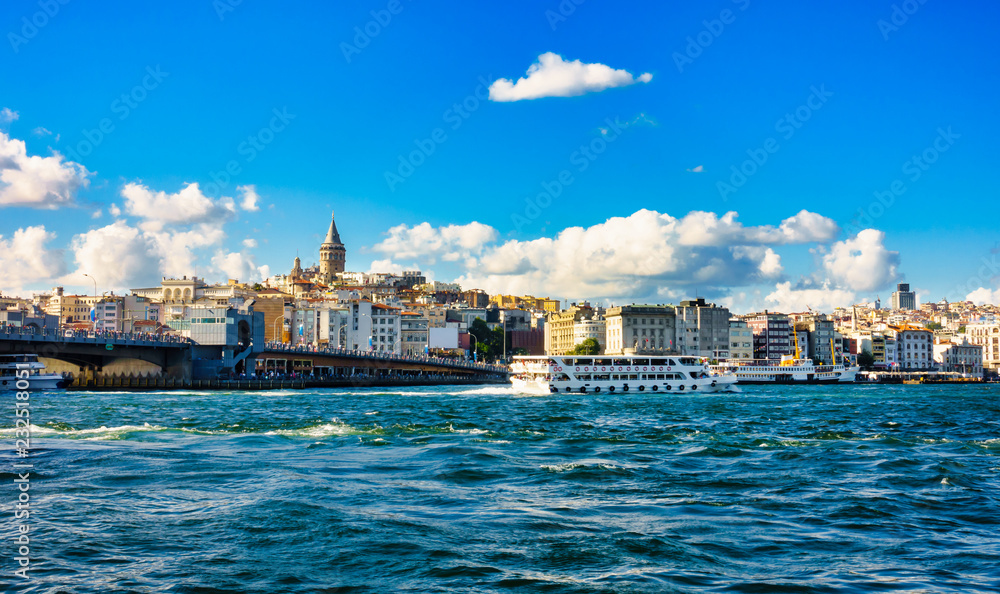 Cityscape of Istanbul with the Bosphorus