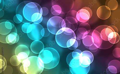 Multi coloured abstract bokeh background