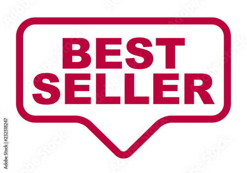 red vector banner best seller