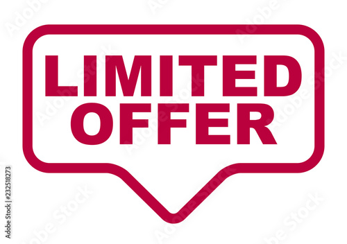 red vector banner limited offer
