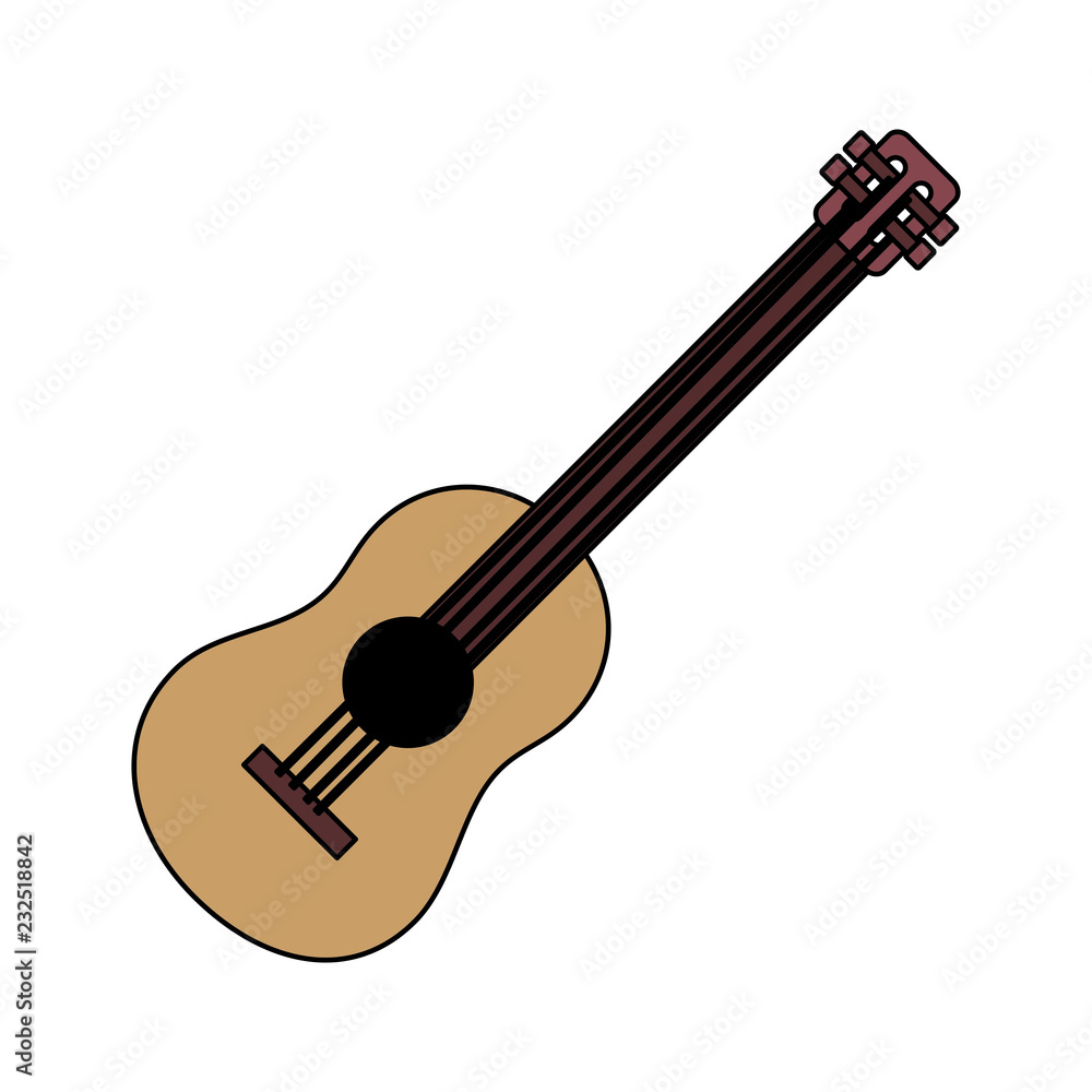 Fototapeta premium guitar instrument on white background