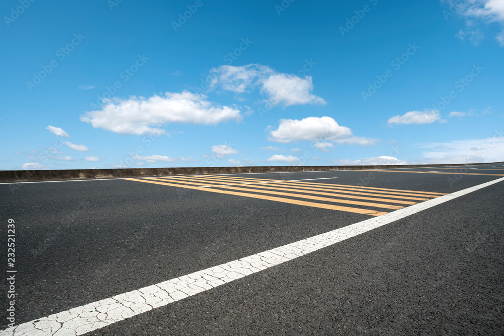 Sky Highway Asphalt Road and beautiful sky sunset scenery Sky Highway Asphalt Road and beautiful sky sunset scenery