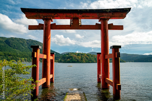 Hakone Lakeside Shrine, Japan photo