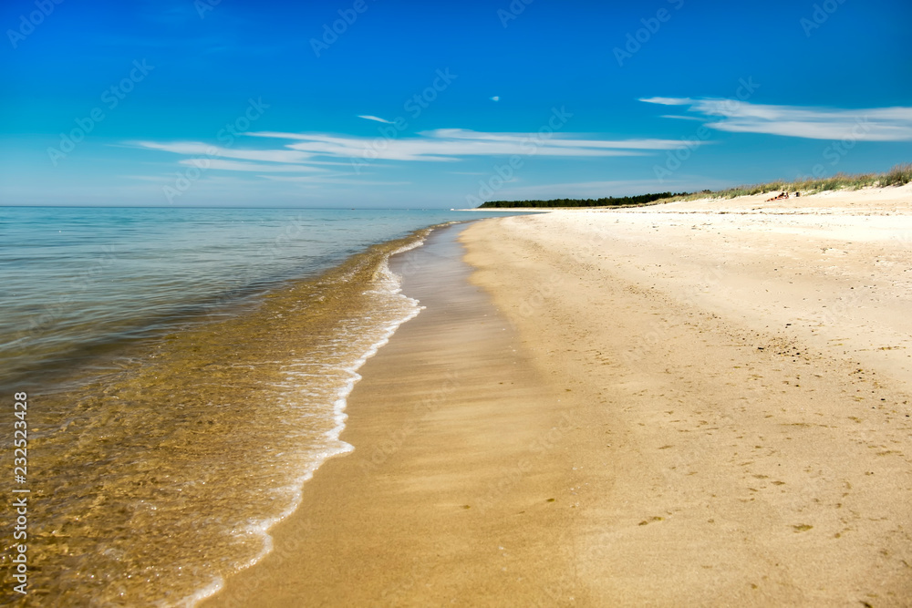 Sunny coast of Baltic sea