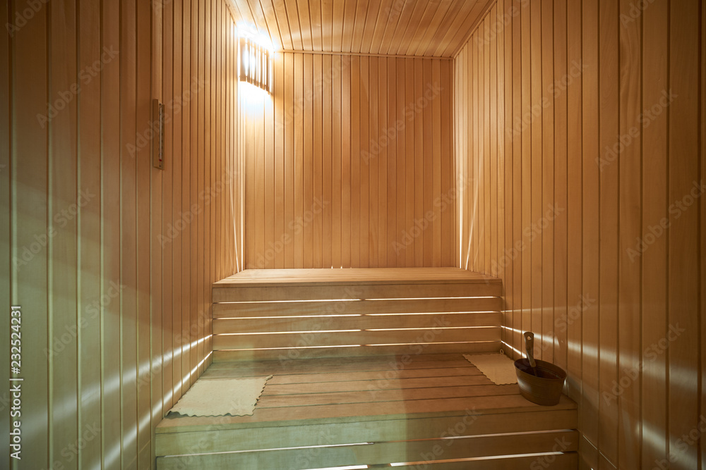 Obraz premium Interior of finnish sauna
