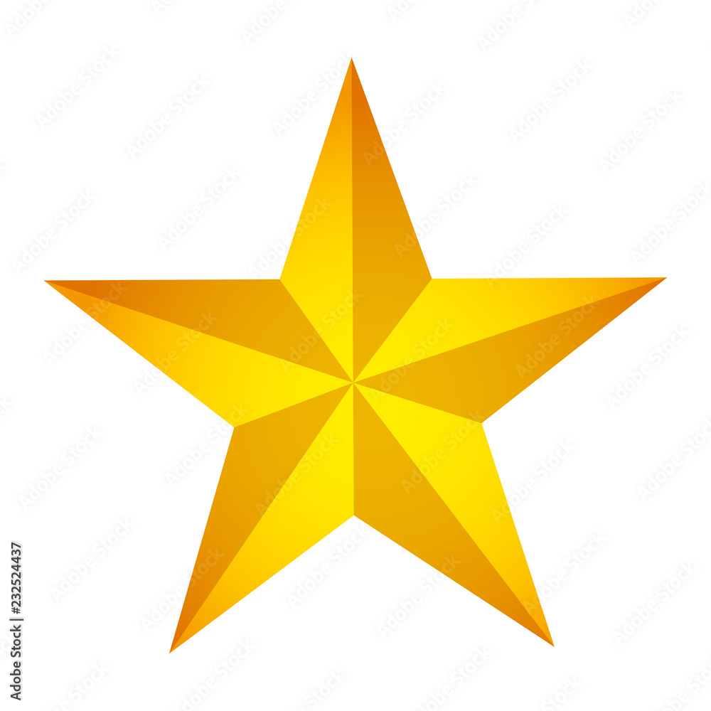 Obraz premium gold star on white bacground