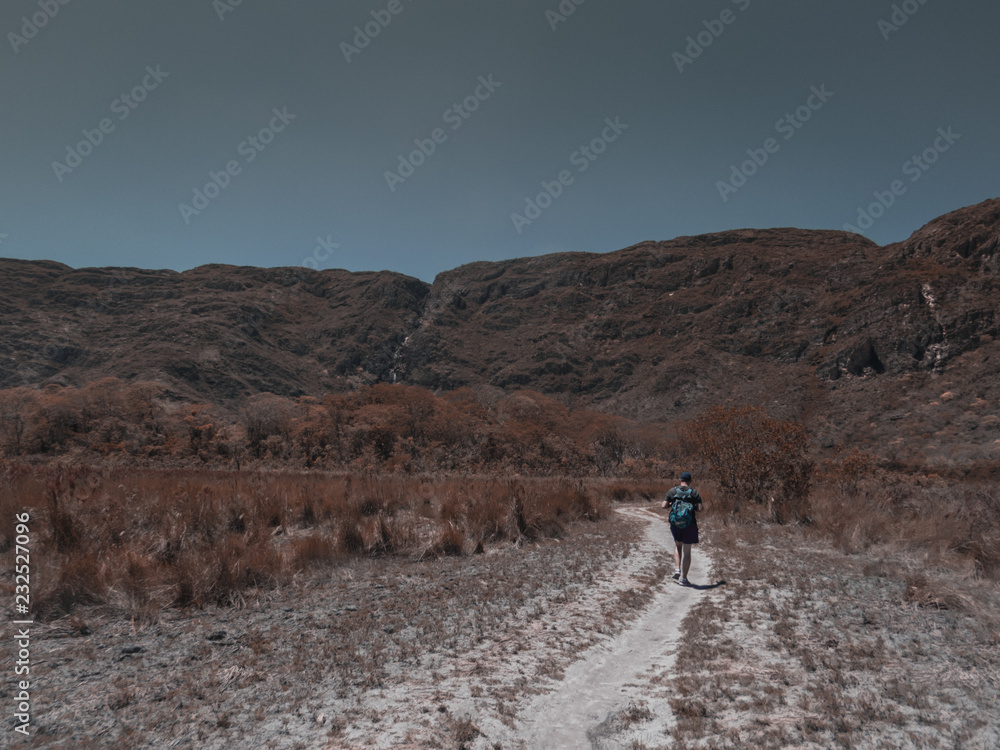 a man in an arid place in Brazil