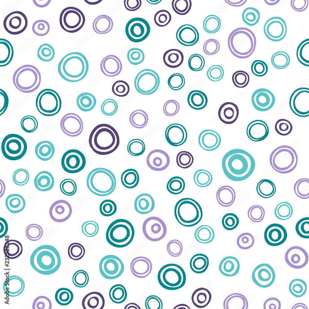 vector circle round blue green violet seamless repeating simple boy childish pattern for textile paper design