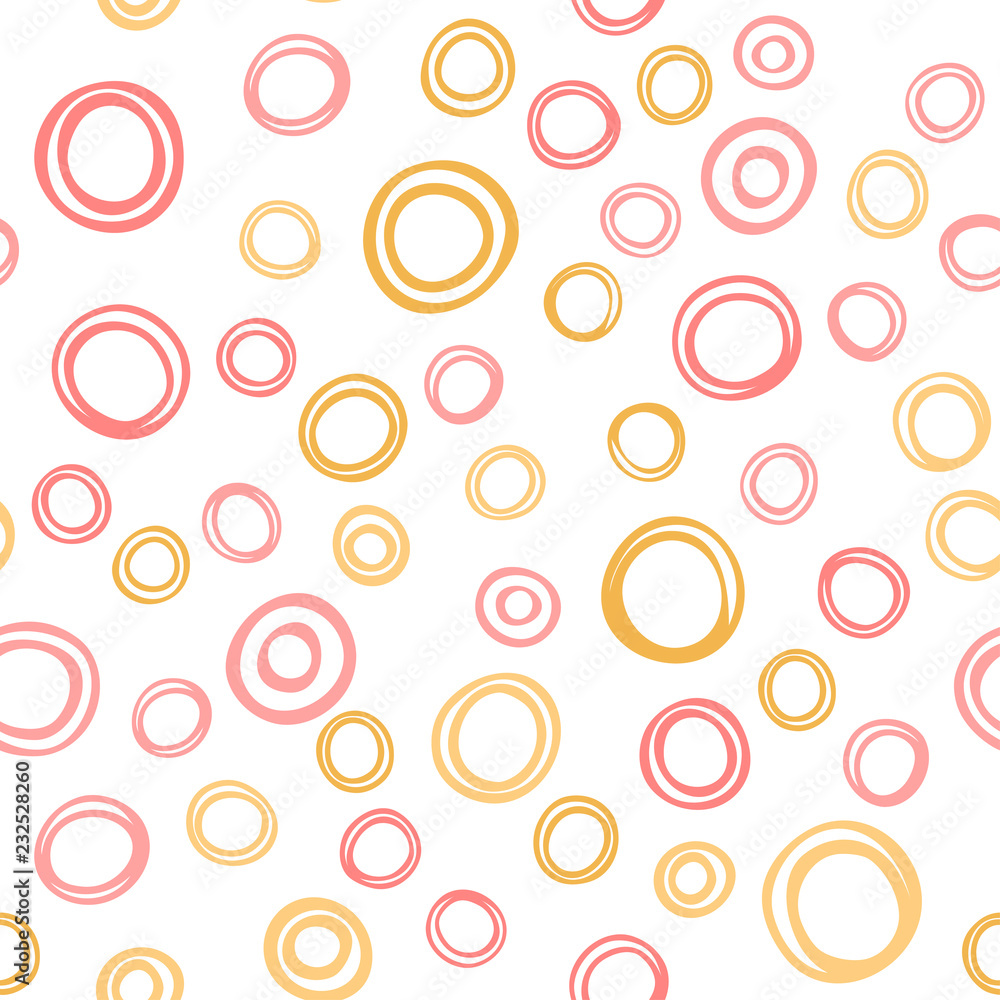 vector cirle round pink rose yellow seamless repeating simple childish pattern for textile paper design vector cirle round pink rose yellow seamless repeating simple childish pattern for textile paper design