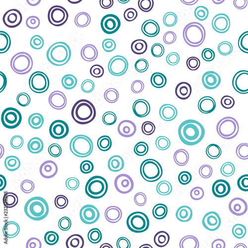 vector circle round blue green violet seamless repeating simple boy childish pattern for textile paper design