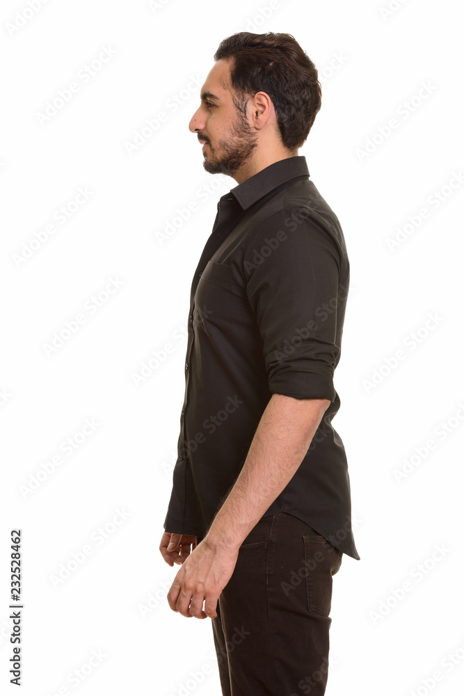 Profile view of young handsome Indian man Profile view of young handsome Indian man