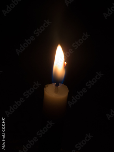 A Candle flame in the dark 
