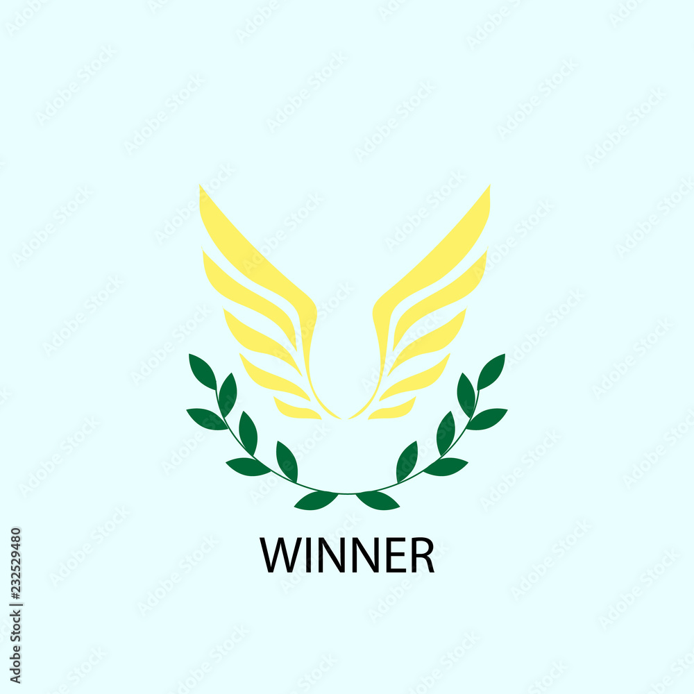 Logo winner gold wings