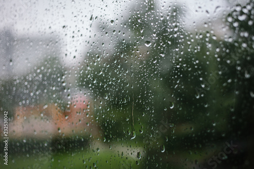Rain drops on window