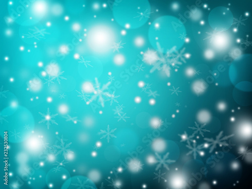 New Year's and Christmas design.Snowflakes shine in the frosty air. Winter background. Evening and snowfall.shining winter night background.