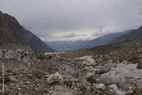 glacier in the mountains