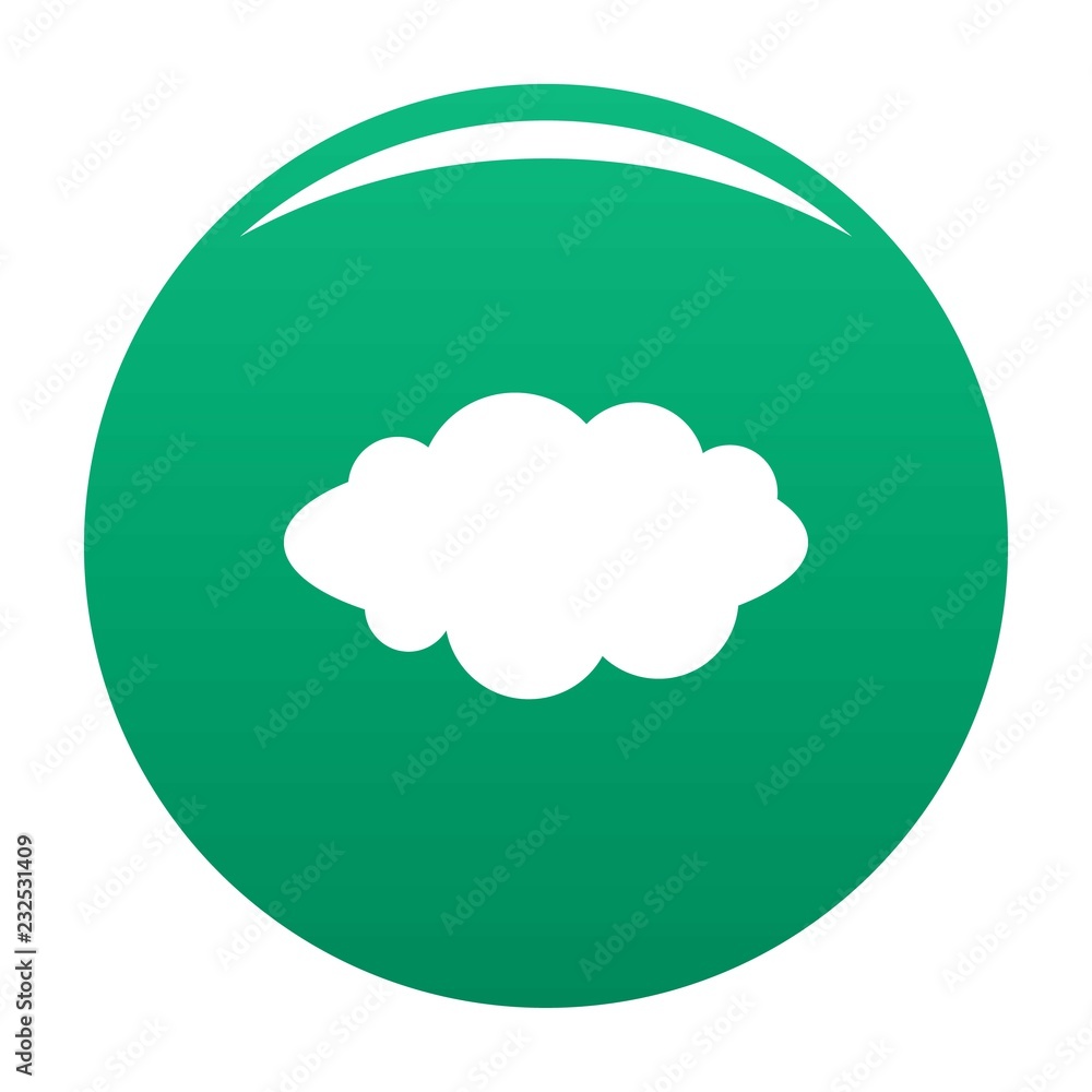Rain icon. Simple illustration of rain vector icon for any design green