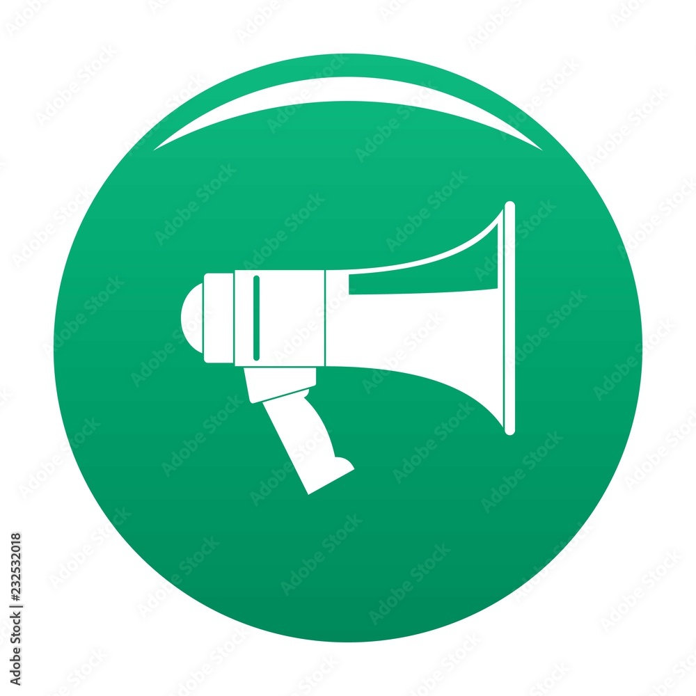 Megaphone icon. Simple illustration of megaphone vector icon for any design green Megaphone icon. Simple illustration of megaphone vector icon for any design green