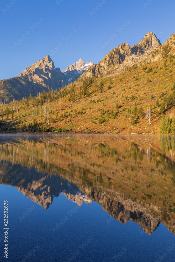 Autumn Reflection of the Tetons in String Lake