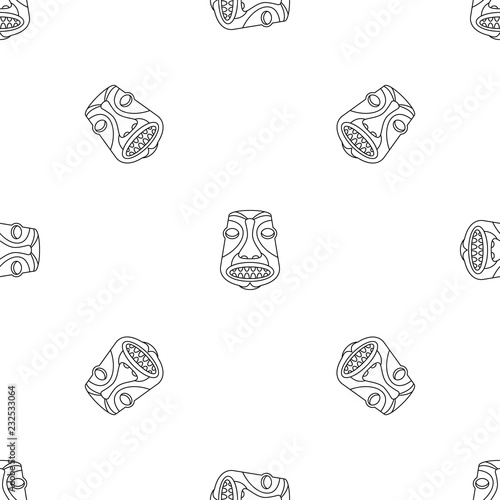 Hawaii idol pattern seamless vector repeat geometric for any web design
