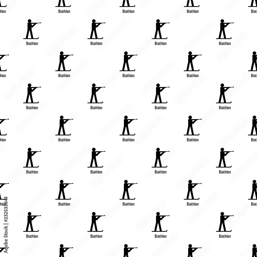 Naklejka premium Biathlon pattern seamless vector repeat geometric for any web design