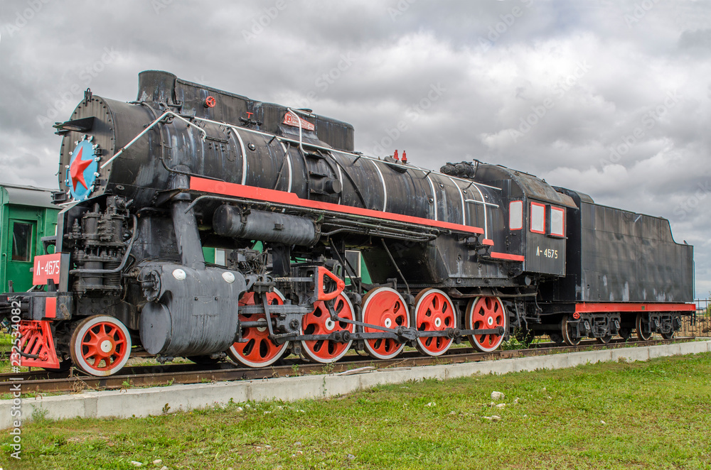 The locomotive - a locomotive that runs with steam The locomotive - a locomotive that runs with steam