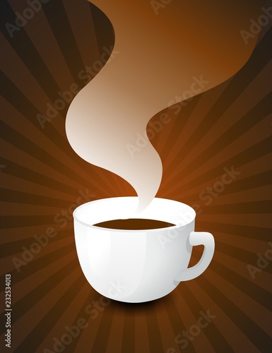  stylish coffee cup and coffee aroma
