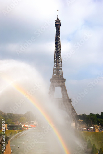 rainbow and Eiffel Tower, Paris
