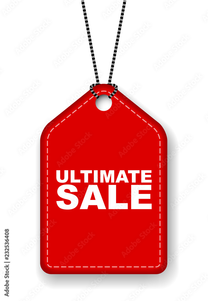 red vector banner ultimate sale