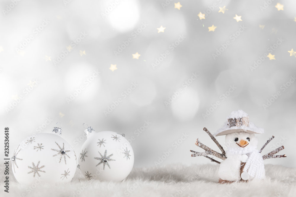 Christmas decoration with blurred background