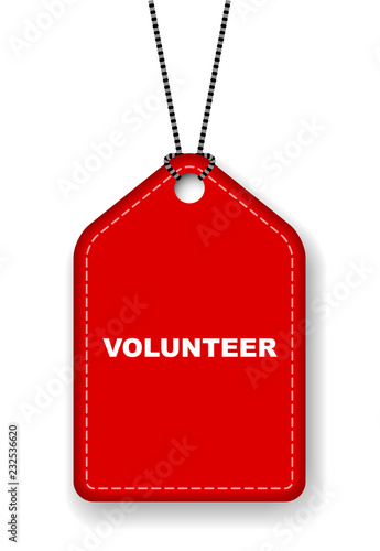 red vector banner volunteer