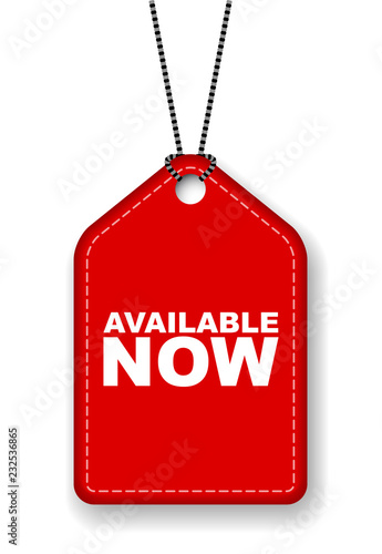 red vector banner available now