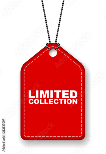 red vector banner limited colection