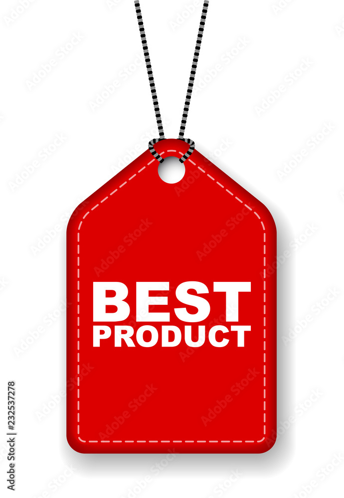 red vector banner best product